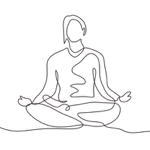 yoga meditate linedrawing